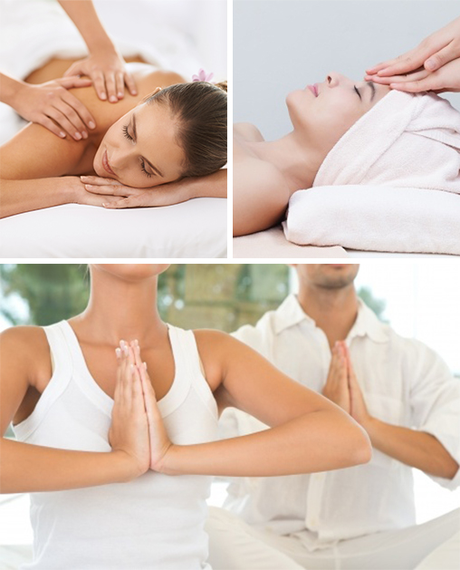 relaxing massages, soothing facials and yoga